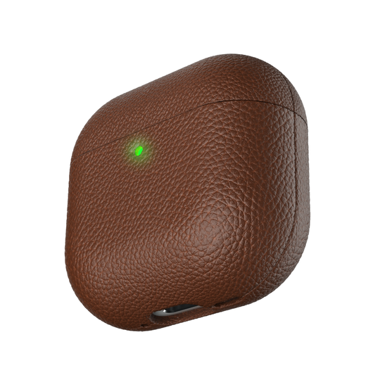 KEYBUDZ Artisan Series Leather Case for Airpods 4 - Natural Brown