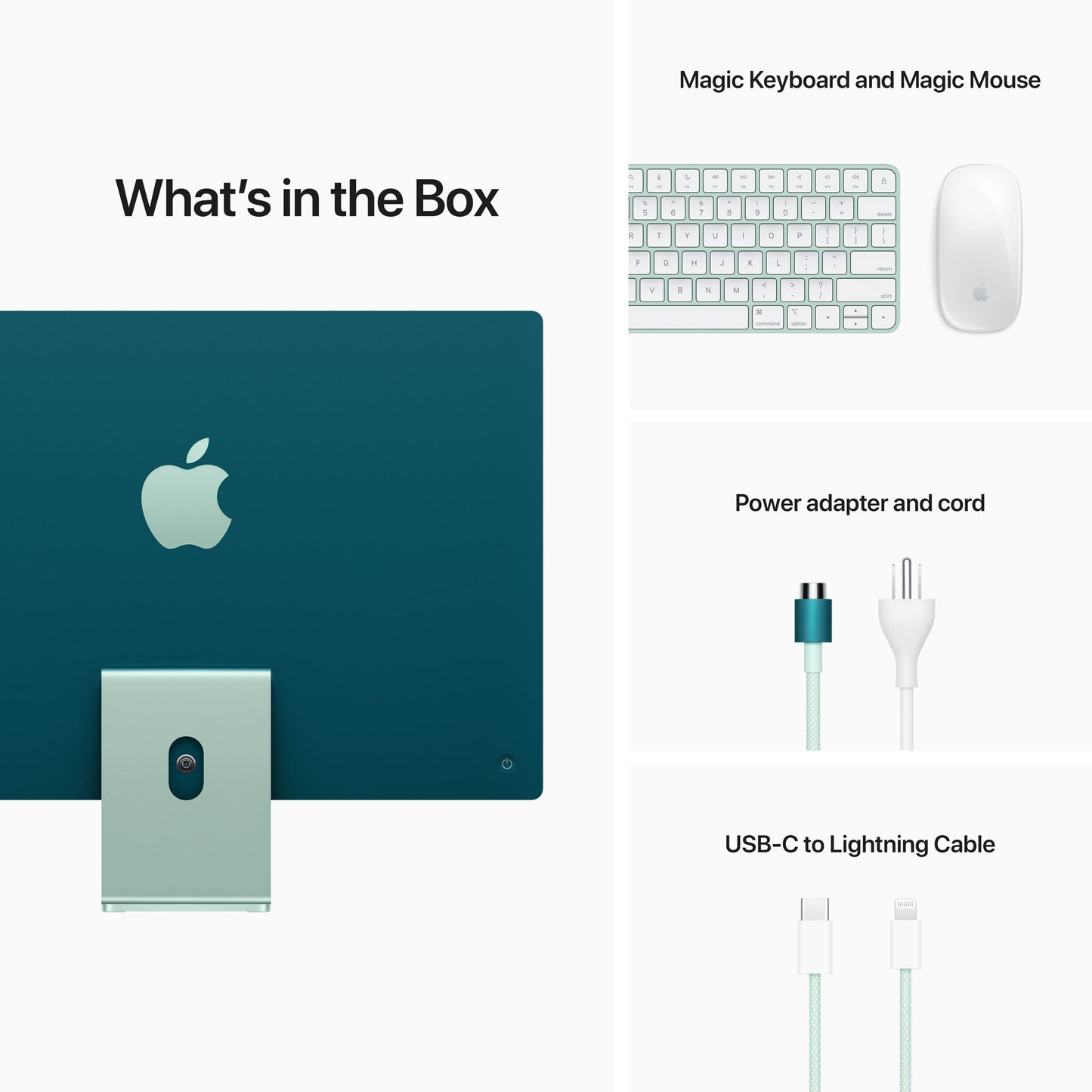 24-inch iMac with Retina 4.5K display: Apple M1 chip with 8-core CPU and 7-core GPU 256GB - Green