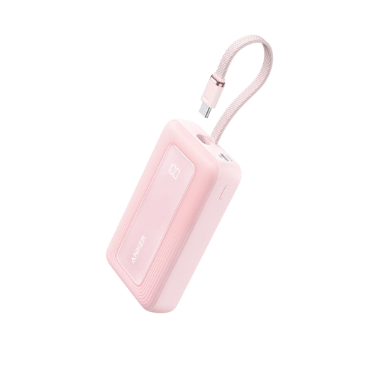 ANKER Zolo 10,000mAh Power Bank 30w with Built-In USB-C Cable - Pink
