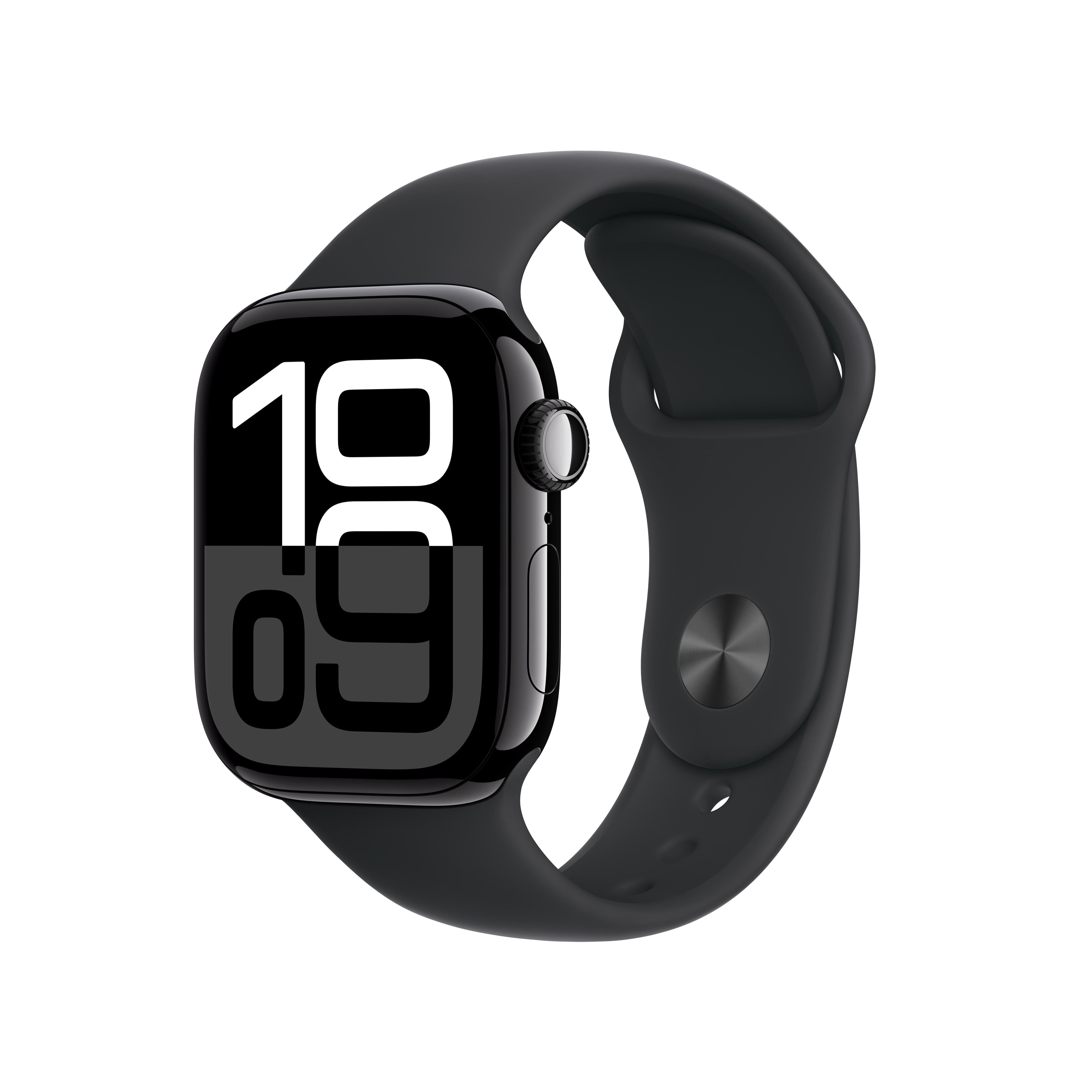 Apple Watch Series 10 GPS Cellular 42mm Jet Black Aluminum Case with