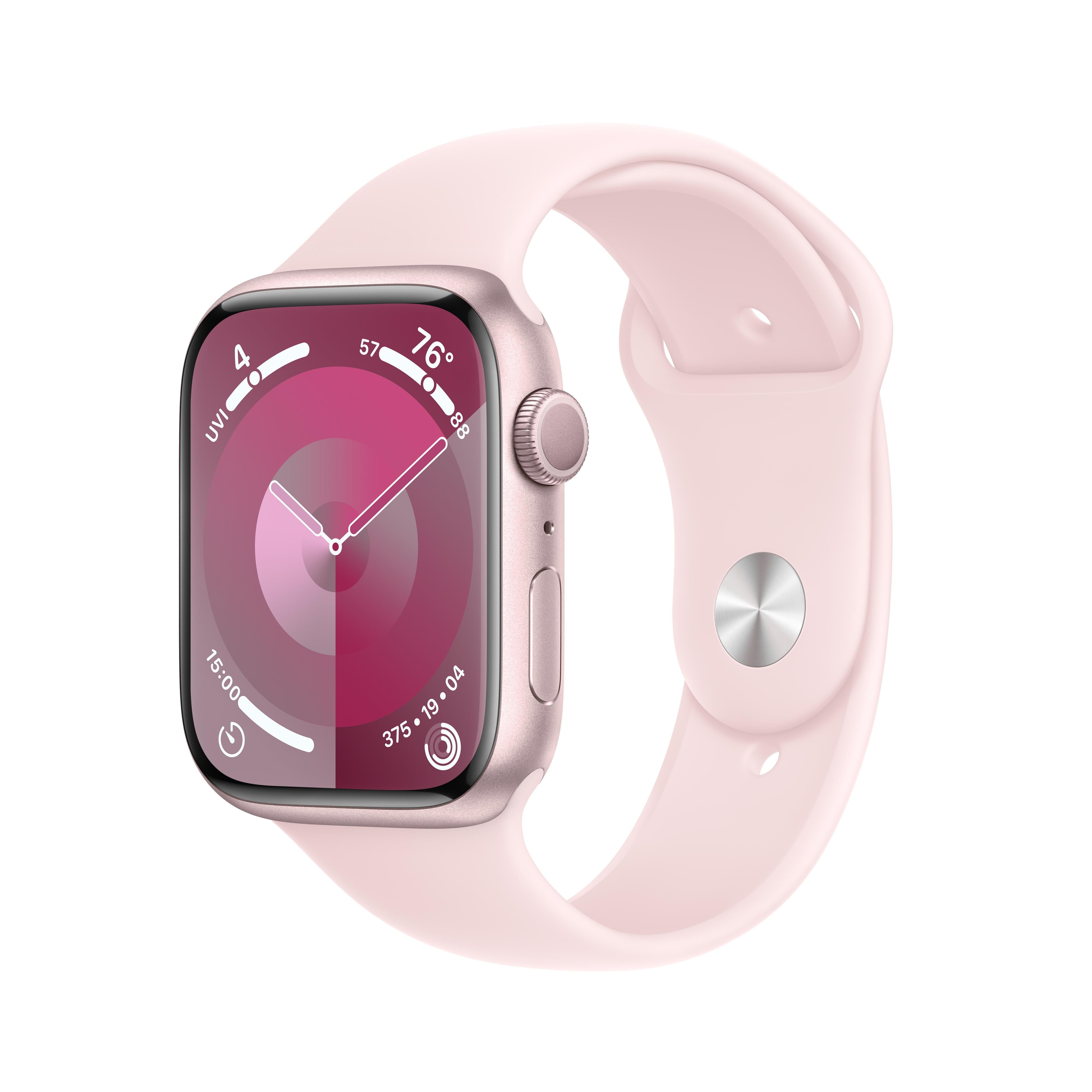 Apple Watch Series GPS 45mm Pink Aluminum Case with Light Pink Sport