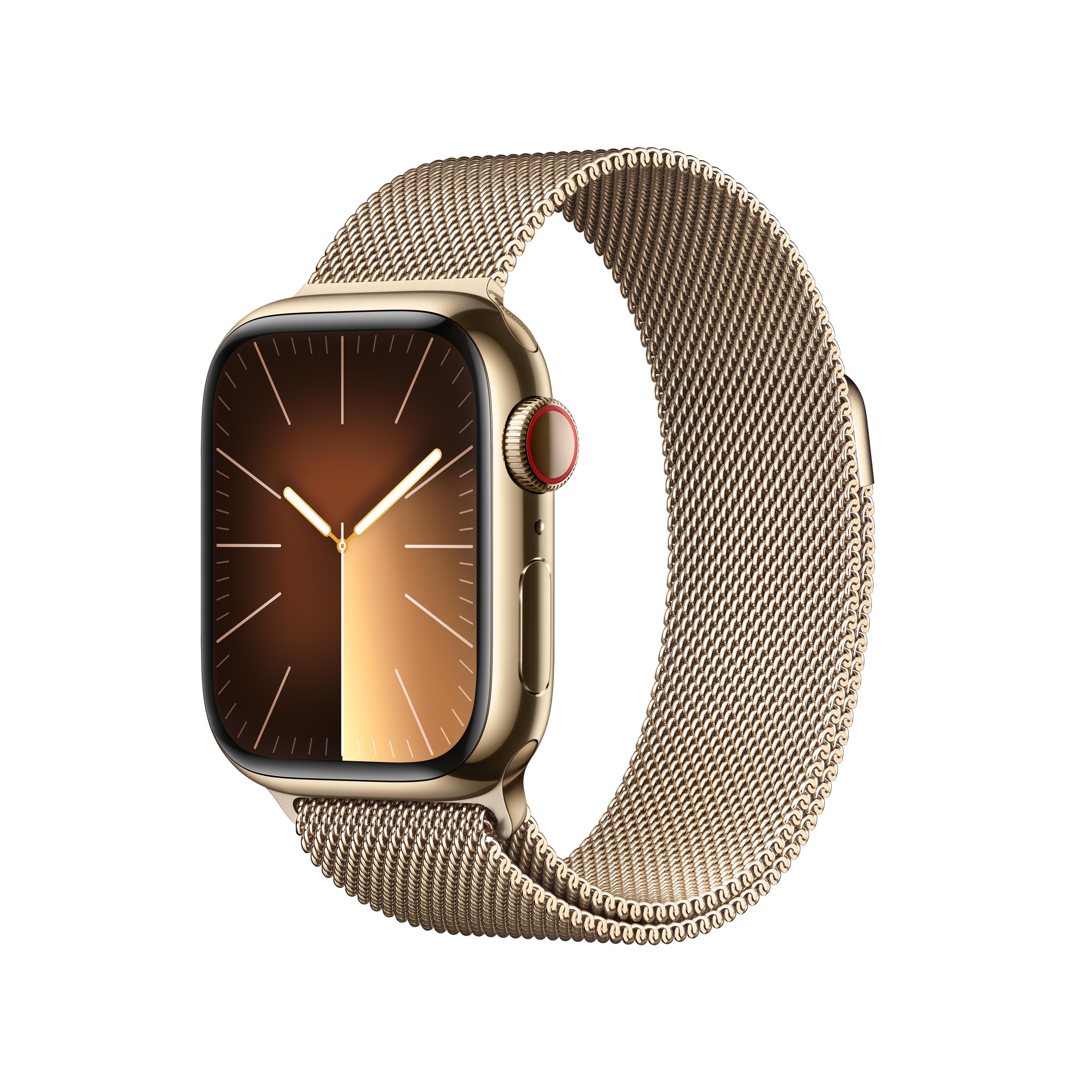 Apple Watch Series 9 GPS + Cellular 41mm Gold Stainless Steel Case 