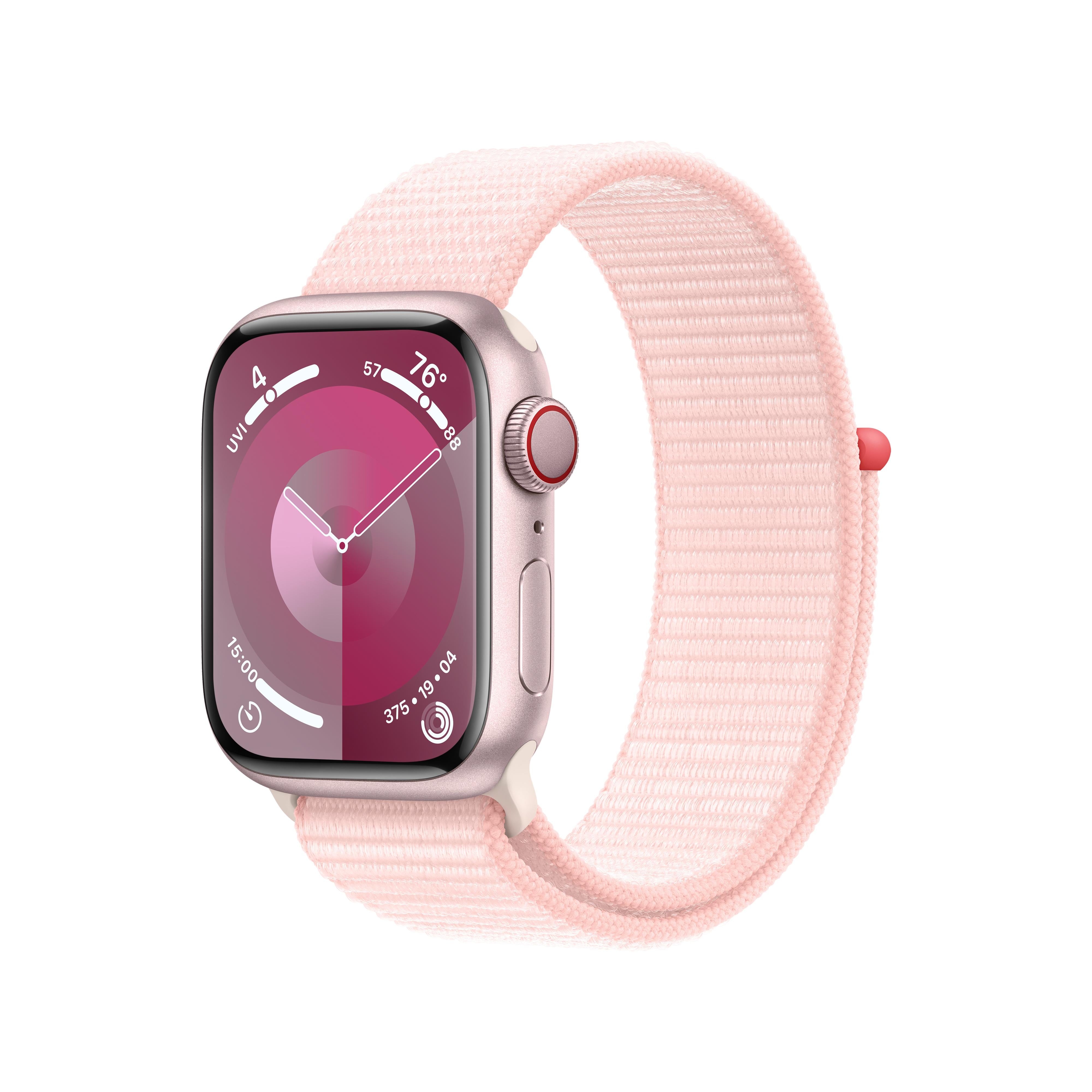 Apple Watch Series 9 GPS + Cellular 41mm Pink Aluminum Case with 