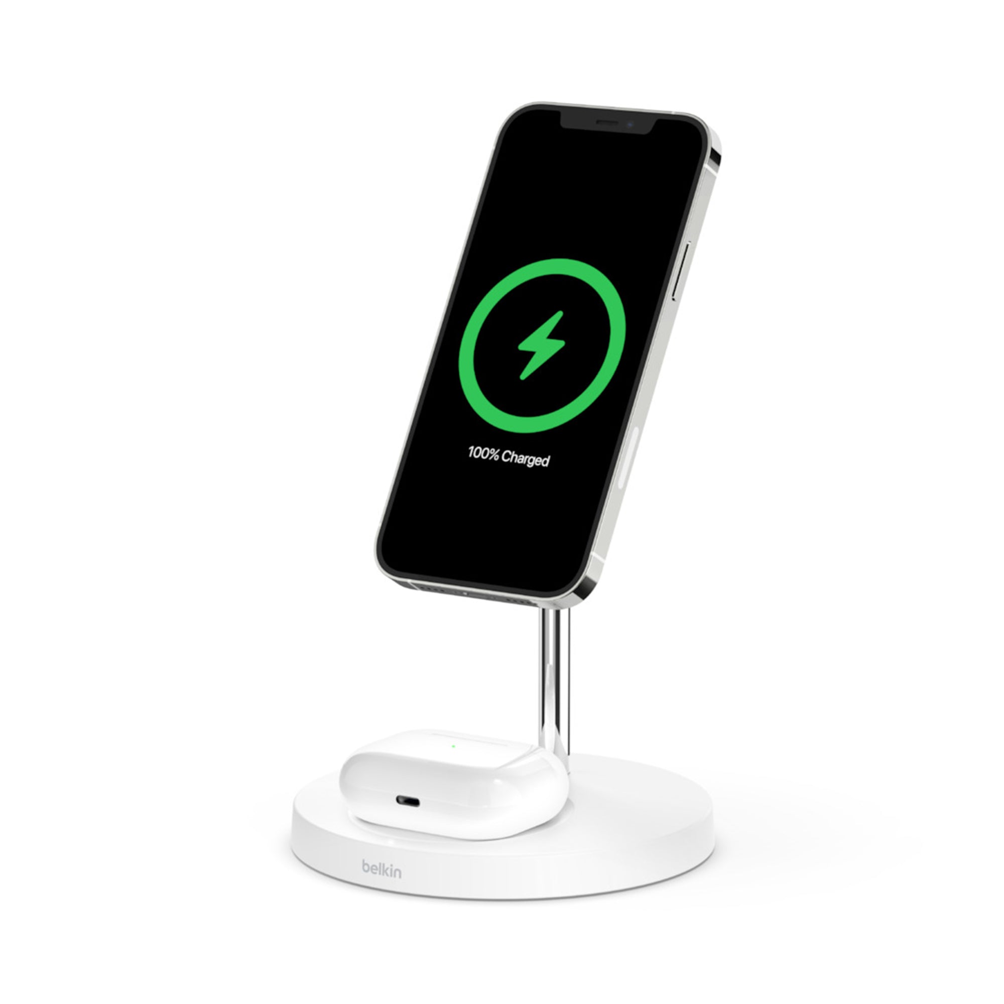 BELKIN 2-in-1 MagSafe 15W Wireless Charging Stand - White – Power Mac Center