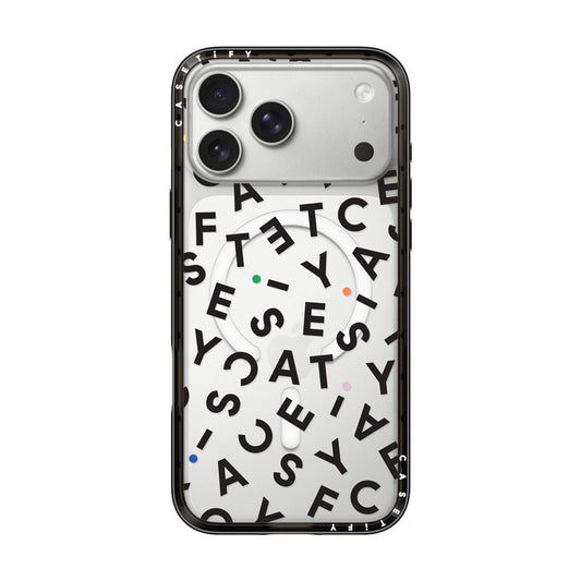 CASETIFY Compact MagSafe Case for iPhone 17 Pro Max - Monogram Black
