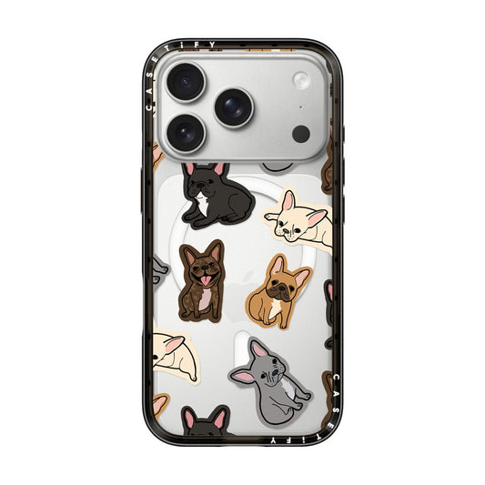 CASETIFY Compact MagSafe Case for iPhone 17 Pro - Excuse My Frenchie Black