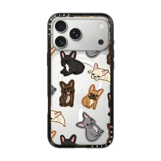 CASETIFY Compact MagSafe Case for iPhone 17 Pro Max - Excuse My Frenchie Black