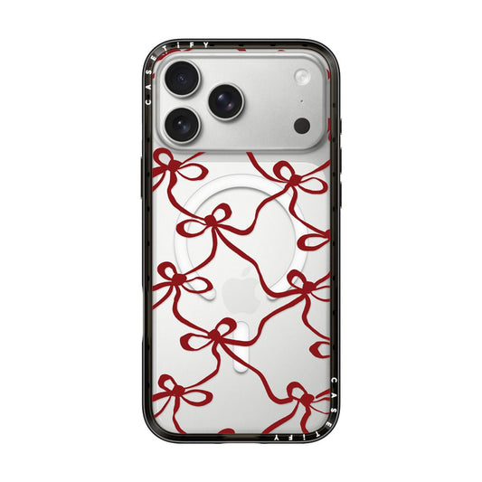 CASETIFY Compact MagSafe Case for iPhone 17 Pro Max - Red Bownet