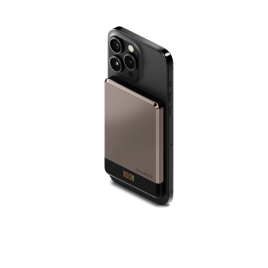 CYGNETT Magslim Magnetic Wireless Power Bank 5k - Champagne