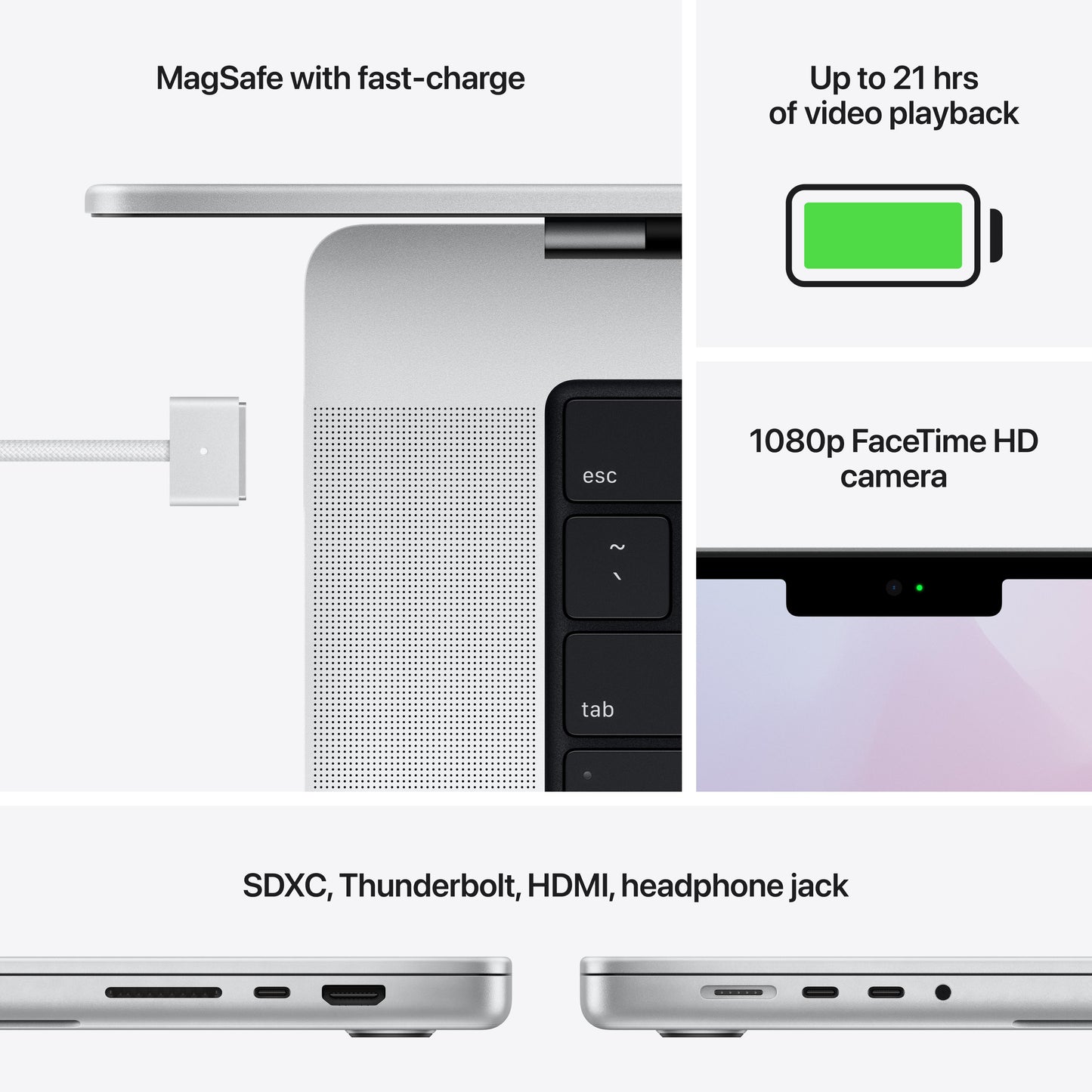 16-inch MacBook Pro: Apple M1 Max chip with 10_core CPU and 32_core GPU 1TB SSD - Silver