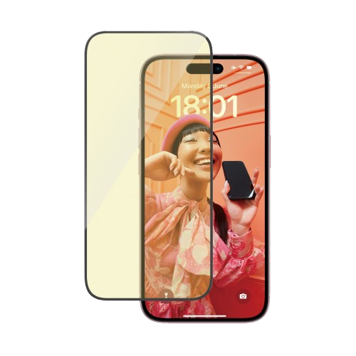 PANZERGLASS Ultra-Wide Fit Eyecare Screen Protection for iPhone 15 - Clear