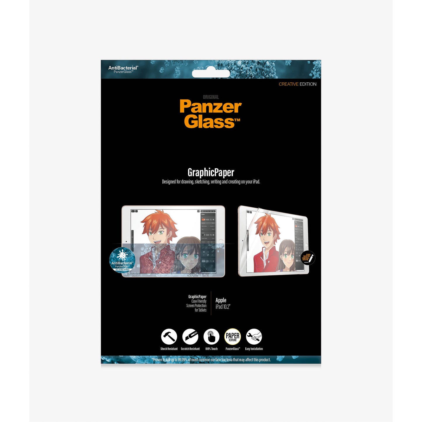PANZERGLASS GraphicPaper for iPad 7th-9th Gen (2019-2021) - Clear