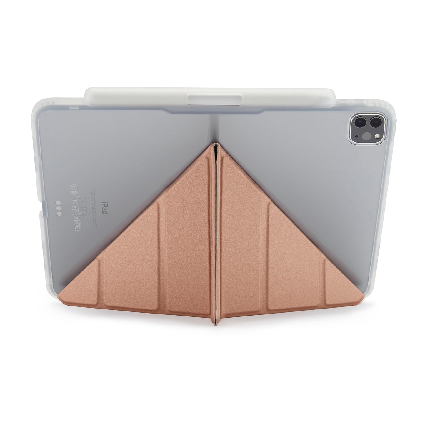 PIPETTO Origami No3 Case for iPad Pro 12.9 3rd-6th Gen (2018-2022) - Rose Gold