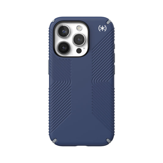 SPECK Presidio2 Grip with MagSafe for iPhone 15 Pro - Coastal Blue/Dust Grey/White