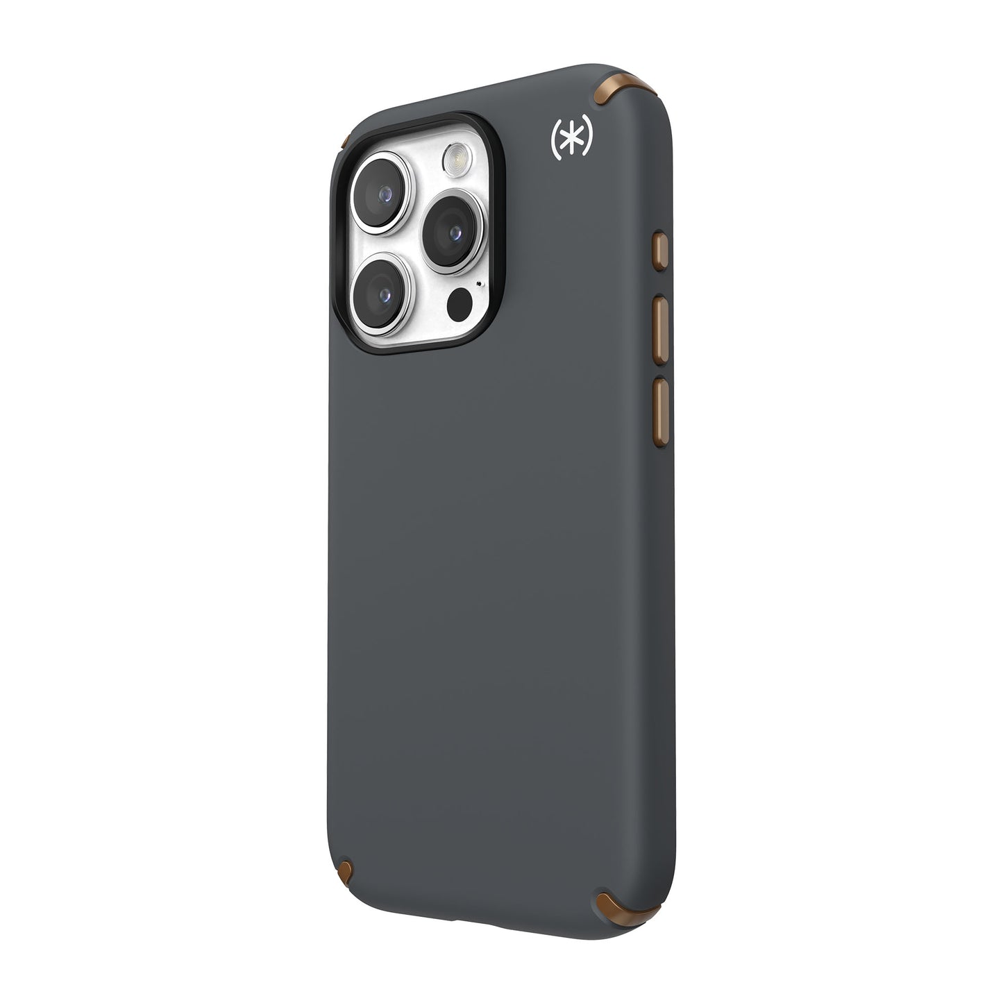 SPECK Presidio2 Pro with MagSafe for iPhone 15 Pro - Charcoal Grey/Cool Bronze/White