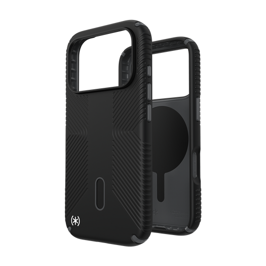 SPECK Presidio2 Grip MagSafe + ClickLock Case for iPhone 17 Pro - Black/Slate Grey/White
