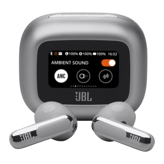 JBL Live Flex 3 True Wireless Noise Cancelling Open-Stick Earbuds - Silver