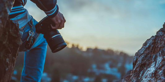 photographer on mountain top