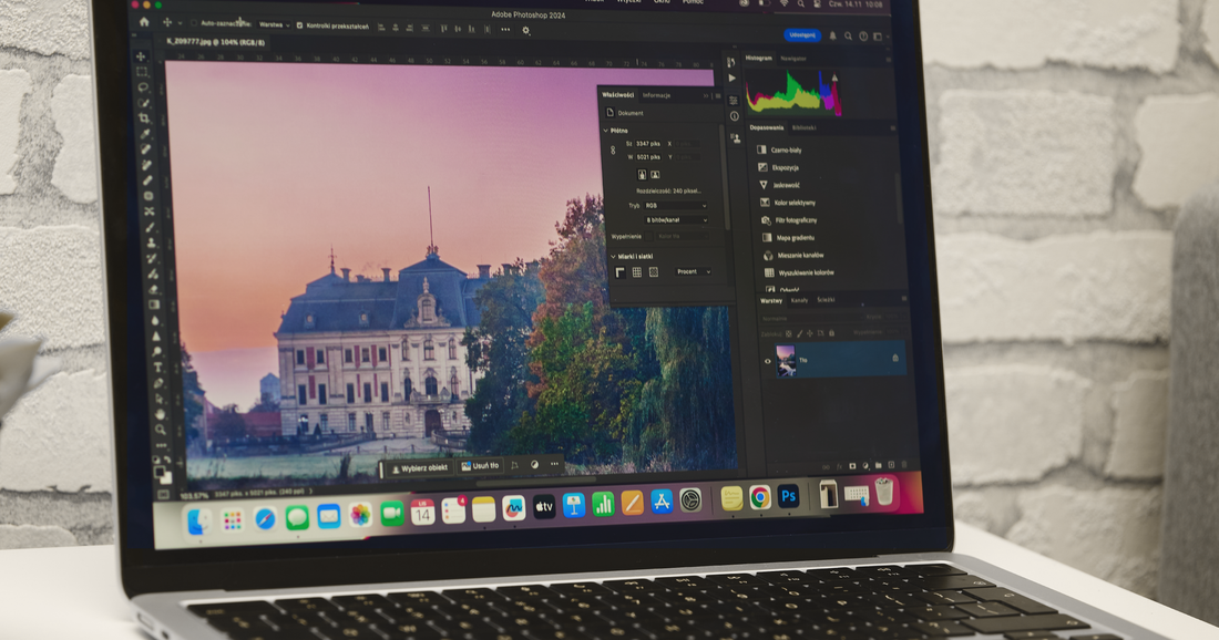 Editing with Adobe Photoshop on MacBook
