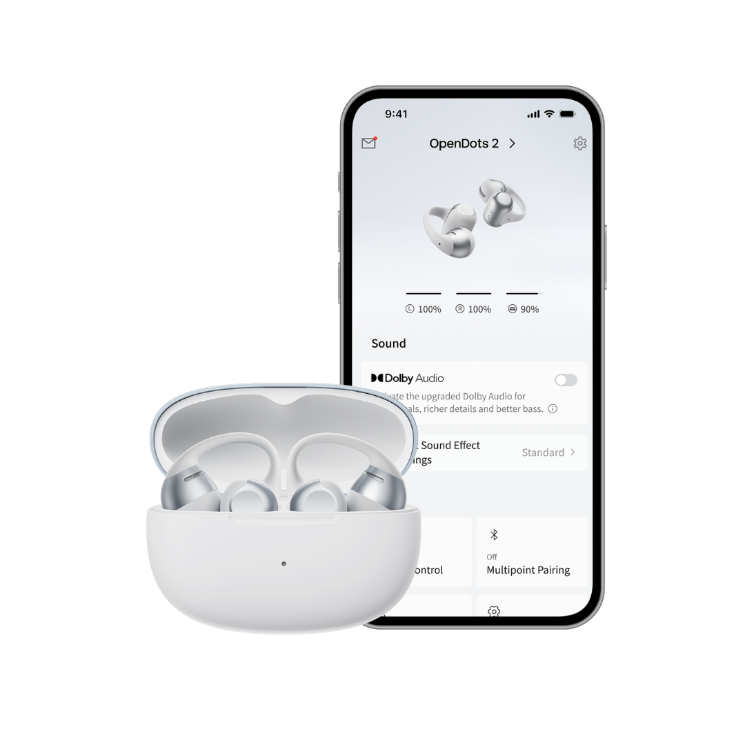SHOKZ OpenDots 2 Open-Ear True Wireless Earbuds - Grey
