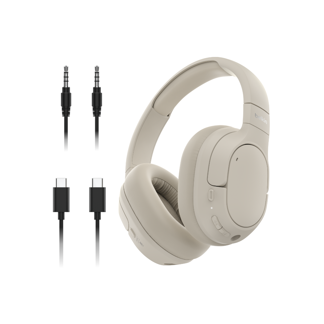 BELKIN Soundform Isolate Noise Cancelling Headphones - Sand
