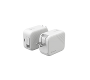 ADAM ELEMENTS L65 GaN 65W Wall Charger with Built-In USB-C Cable - White