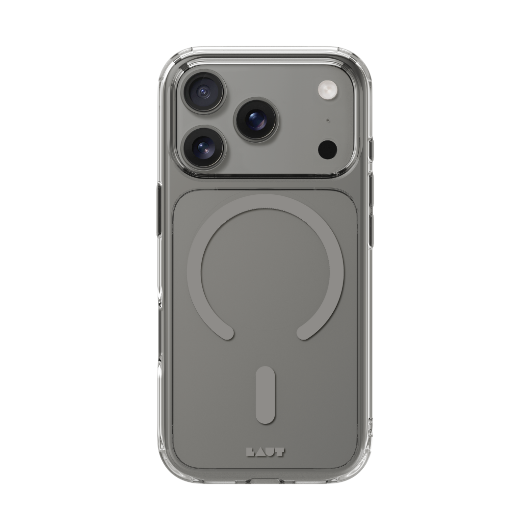 LAUT Crystal Fluro MagSafe Case for iPhone 17 Pro Max - Clear Light Grey