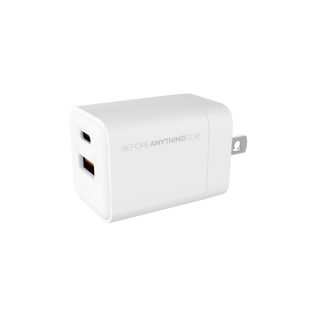 BEFORE ANYTHING ELSE Dual Port 30w Wall Charger - White