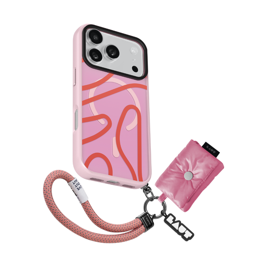 LAUT Keyko Pop MagSafe Case for iPhone 17 Pro - Rosy Wave