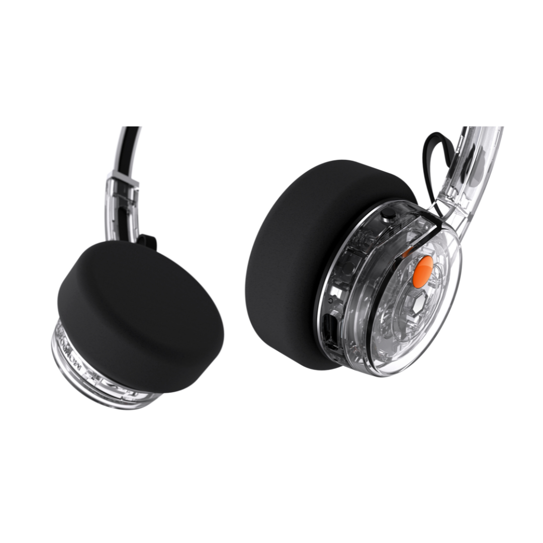 MONDO BY DEFUNC On-Ear Freestyle Wireless Headphones - Clear