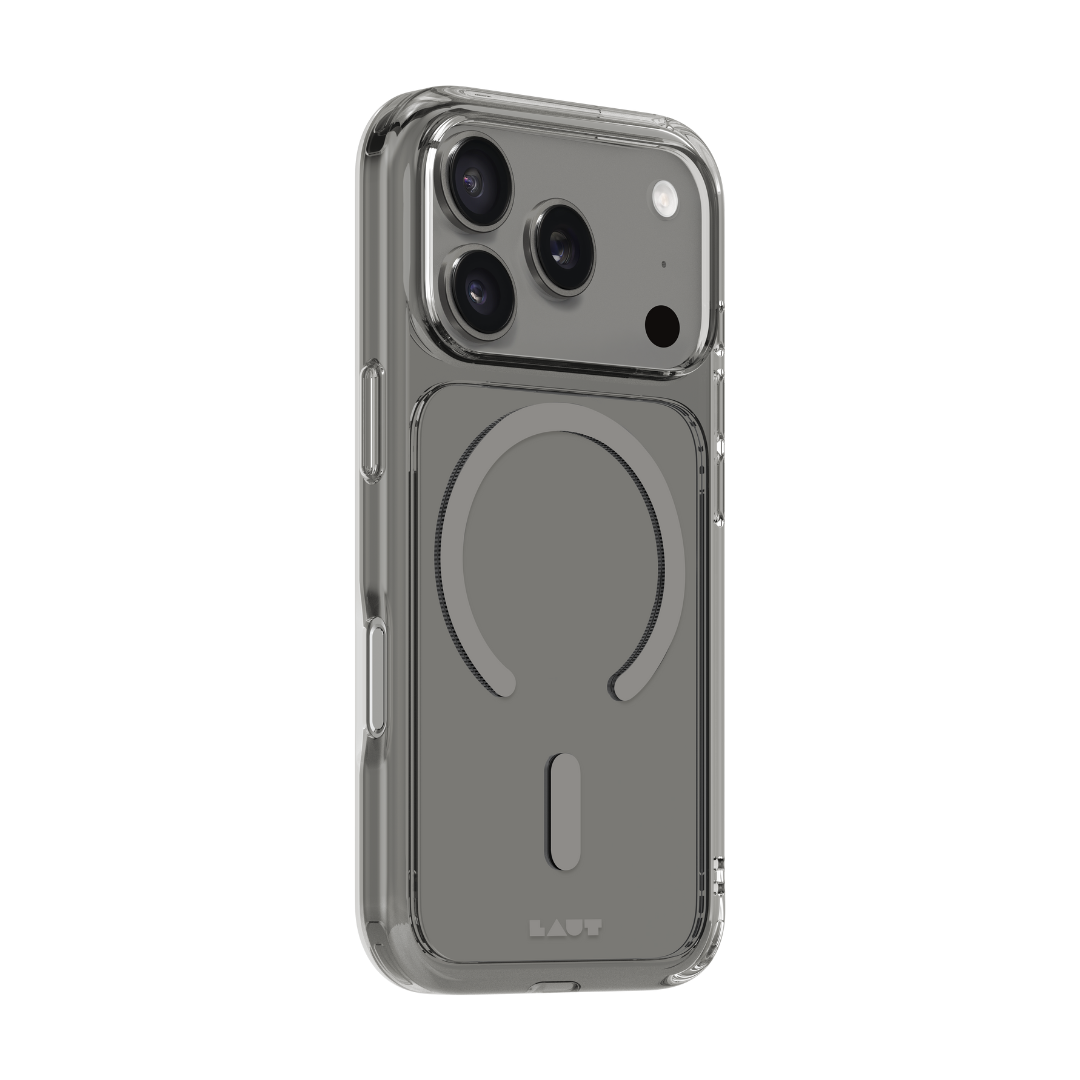 LAUT Crystal Fluro MagSafe Case for iPhone 17 Pro Max - Clear Light Grey