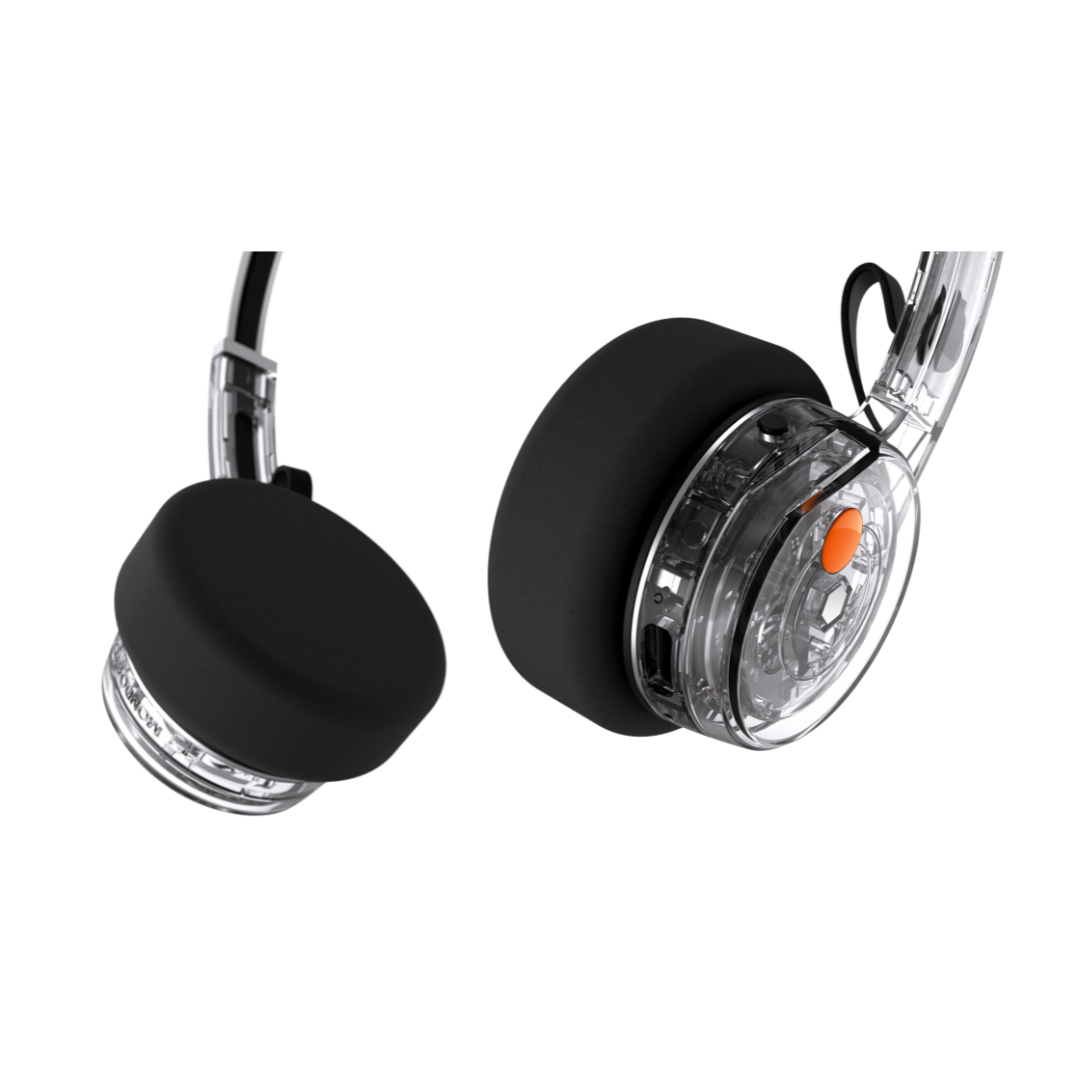 MONDO BY DEFUNC On-Ear Freestyle Wireless Headphones - Clear