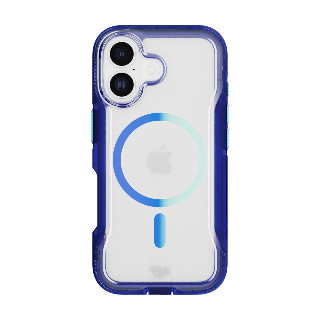 TECH21 EvoPro MagSafe Case for iPhone 17 - Electric Blue/Jelly Mint