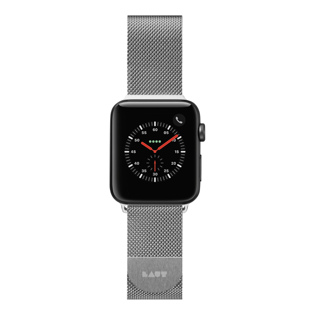 LAUT Steel Loop Watch Strap for Apple Watch 42/44/45 mm - Silver