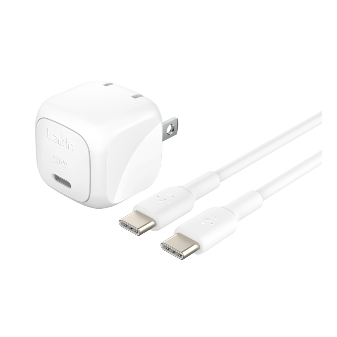 BELKIN BoostCharge USB-C Cubic 20w Wall Charger - White