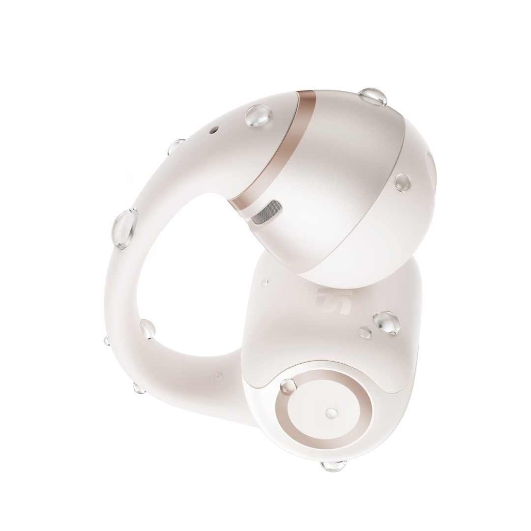 SHOKZ OpenDots 2 Open-Ear True Wireless Earbuds - Pearl White