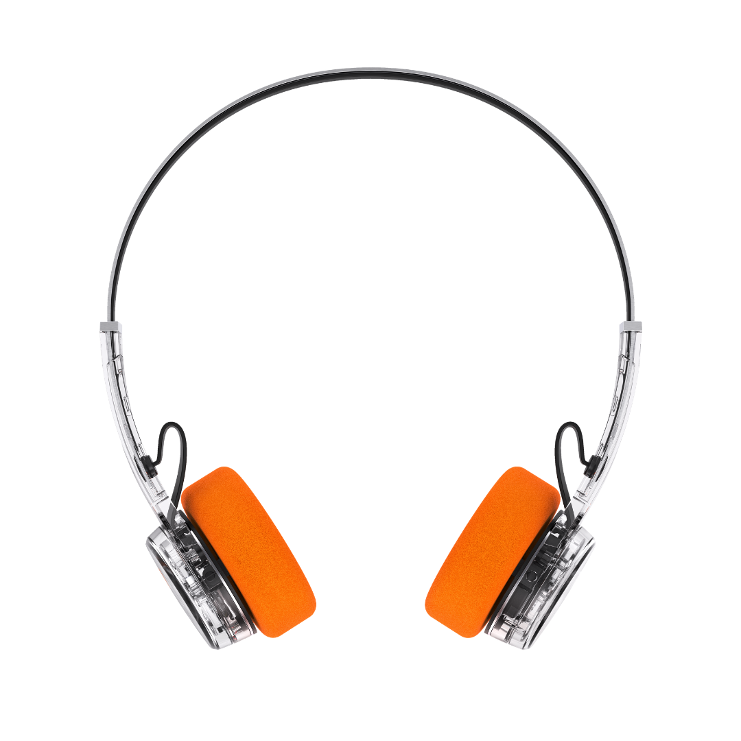 MONDO BY DEFUNC On-Ear Freestyle Wireless Headphones - Clear