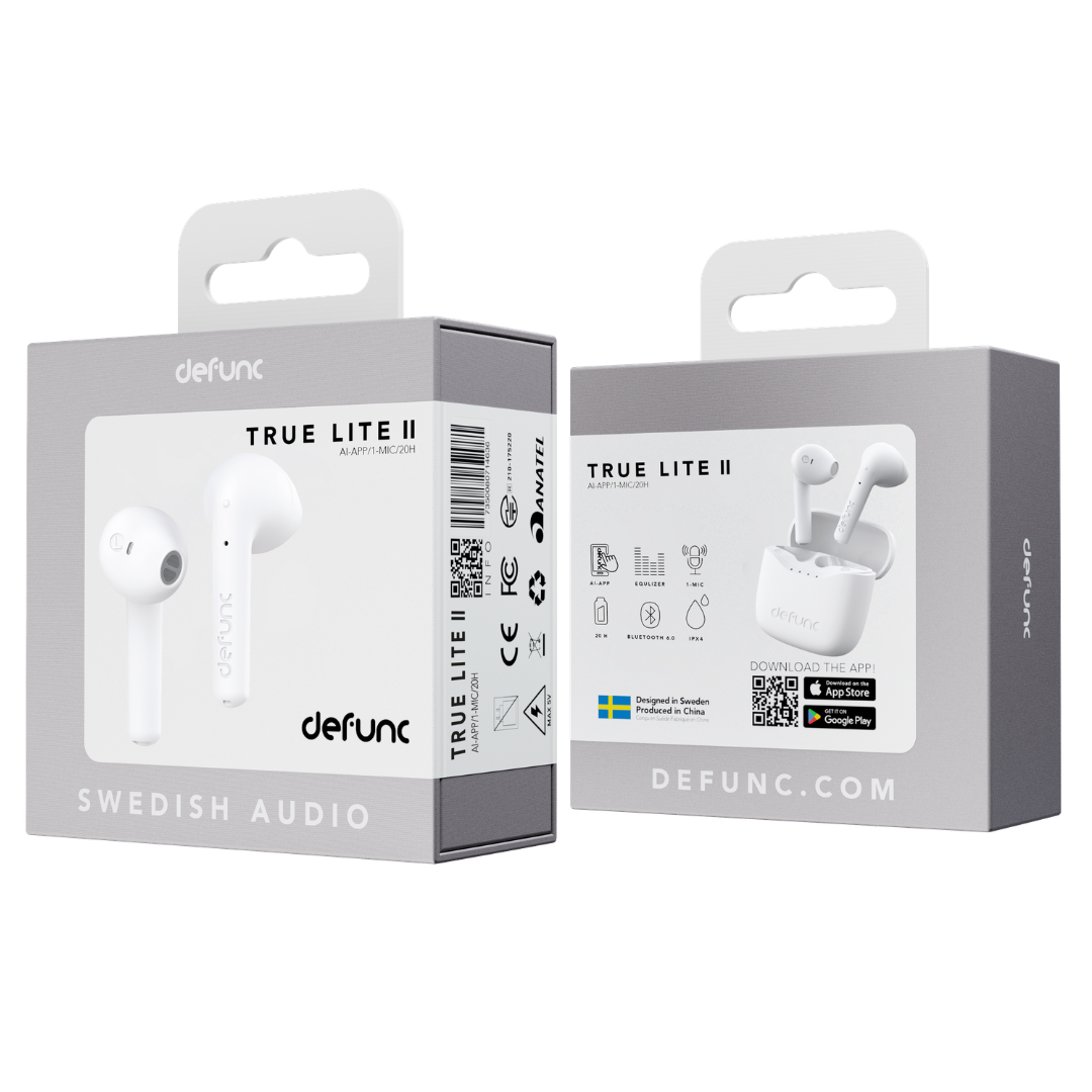 DEFUNC True Lite II True Wireless Earphones - White