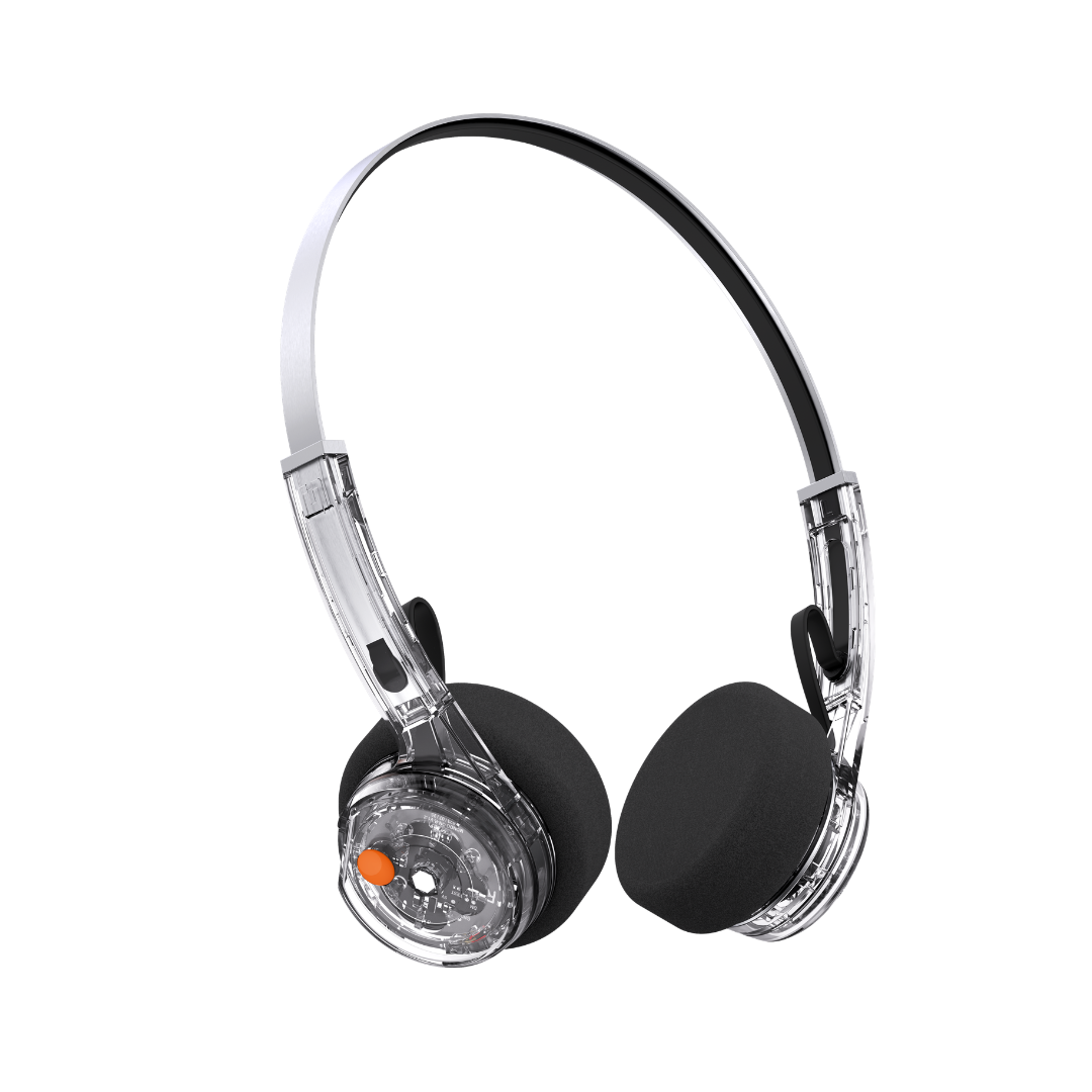 MONDO BY DEFUNC On-Ear Freestyle Wireless Headphones - Clear
