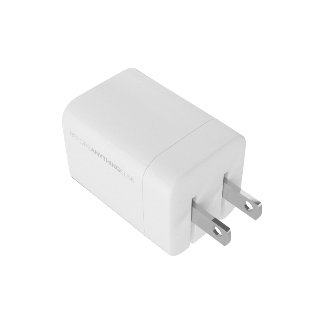 BEFORE ANYTHING ELSE Dual Port 30w Wall Charger - White