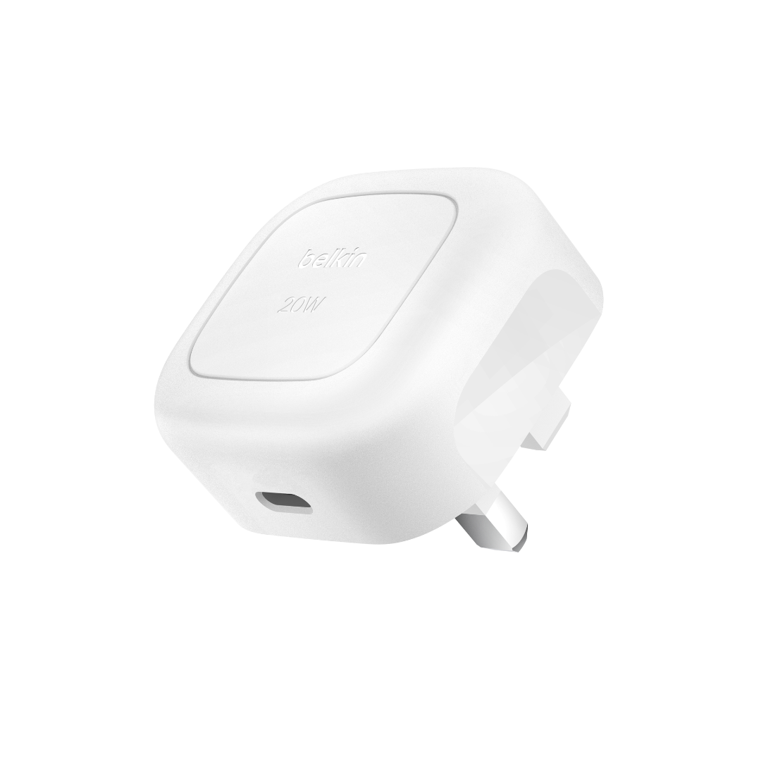 BELKIN BoostCharge USB-C Cubic 20w Wall Charger - White
