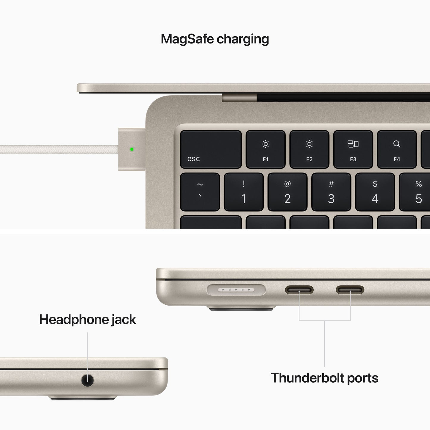 13-inch MacBook Air: Apple M2 chip with 8-core CPU and 10-core GPU 512GB - Starlight