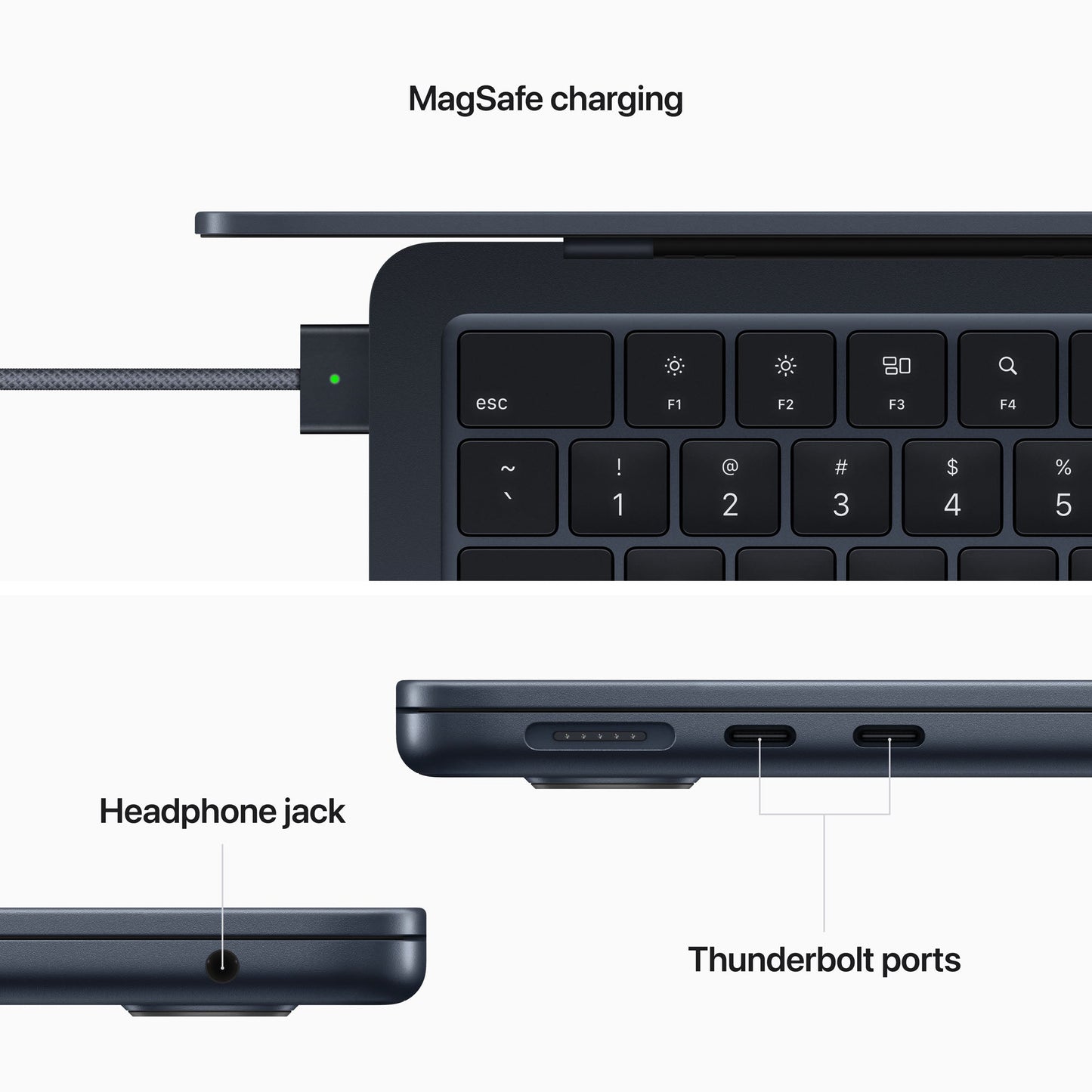 13-inch MacBook Air: Apple M2 chip with 8-core CPU and 10-core GPU 512GB - Midnight
