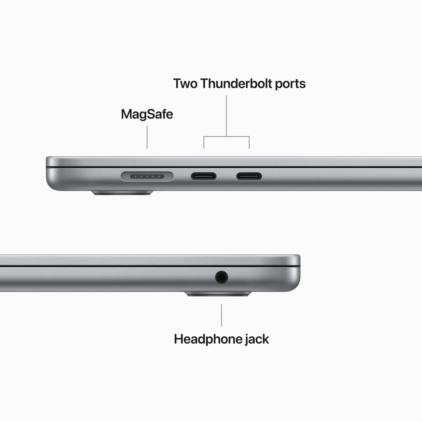 15-inch MacBook Air: Apple M2 chip with 8‑core CPU and 10‑core GPU, 512GB SSD - Space Gray