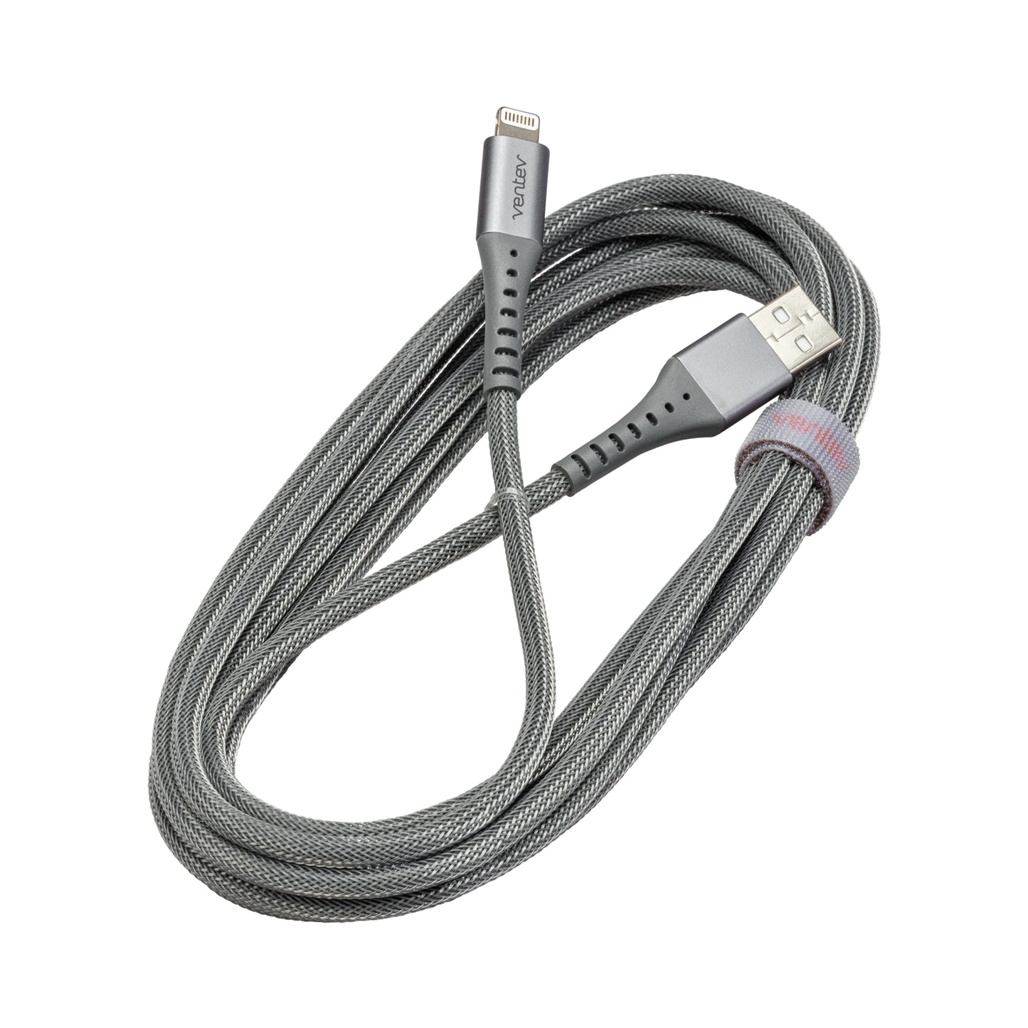 VENTEV Chargesync Alloy Lightning Cable 3m - Steel Gray