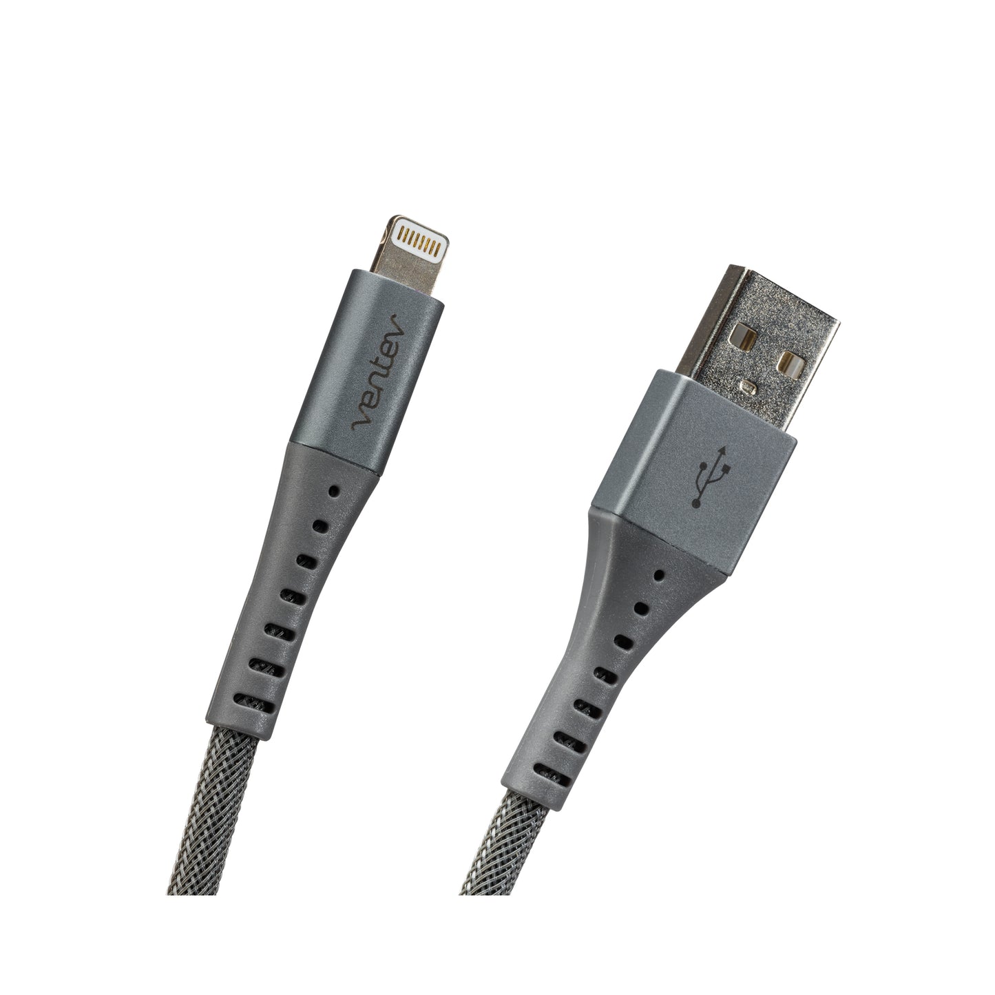 VENTEV Chargesync Alloy Lightning Cable 3m - Steel Gray