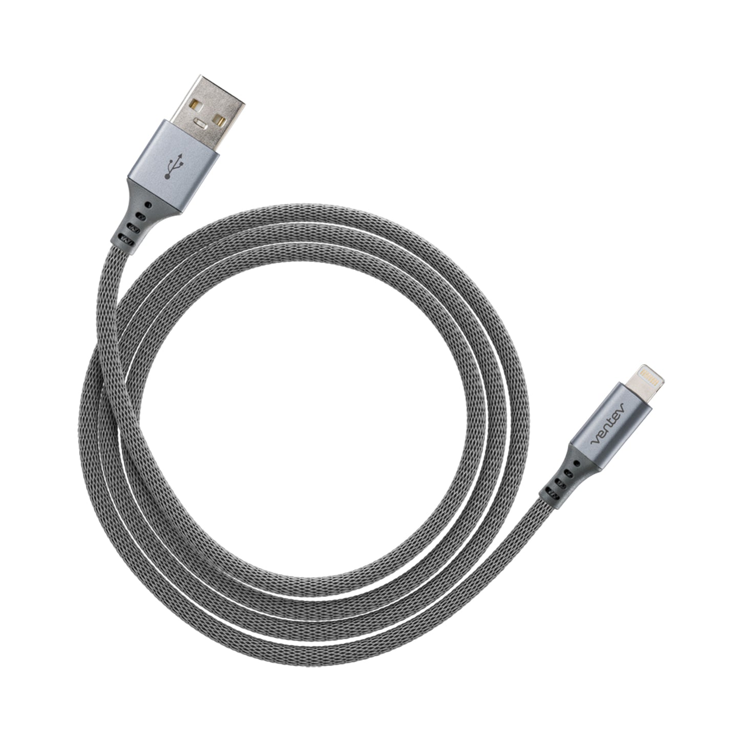 VENTEV Chargesync Alloy Lightning Cable 1.2m - Steel Gray