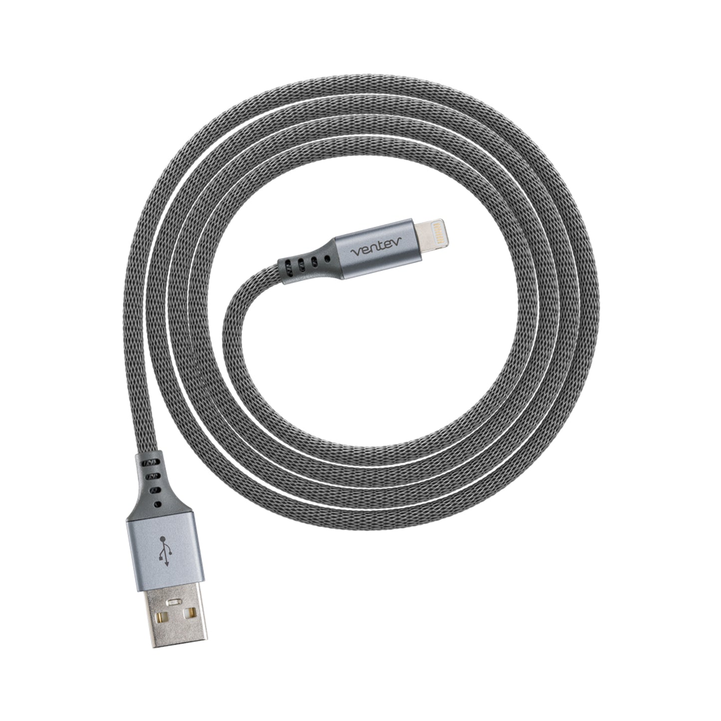 VENTEV Chargesync Alloy Lightning Cable 1.2m - Steel Gray