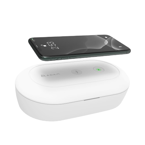 ADAM ELEMENTS Omnia UVC+ Ozone Sterilizer Box with Wireless Charger - White