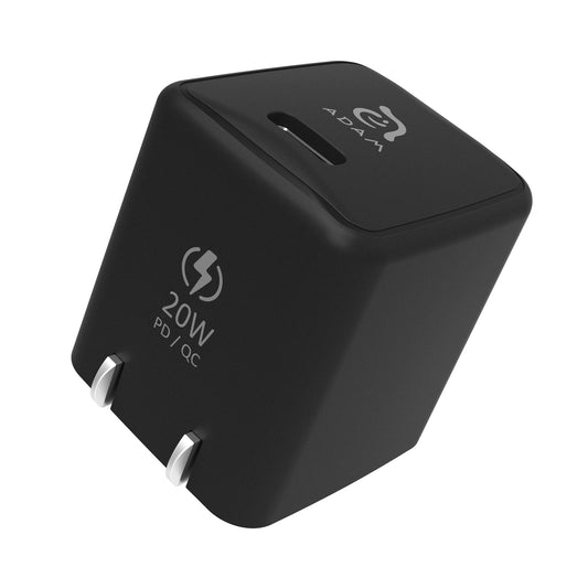 ADAM ELEMENTS Omnia X1 20W USB-C PD Wall Charger + USB-C to Lightning 1.2m - Black